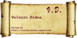 Volosin Diána névjegykártya